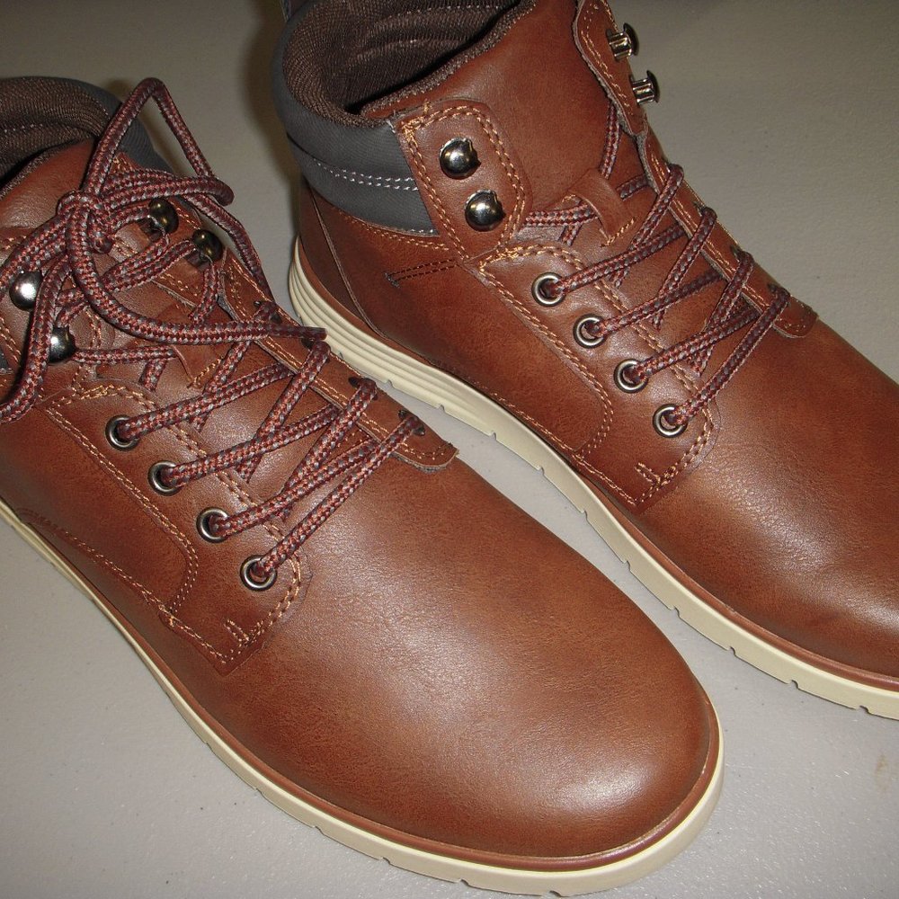 Goodfellow Men's Maxwell Work Boots - Lace-Up Combat Style